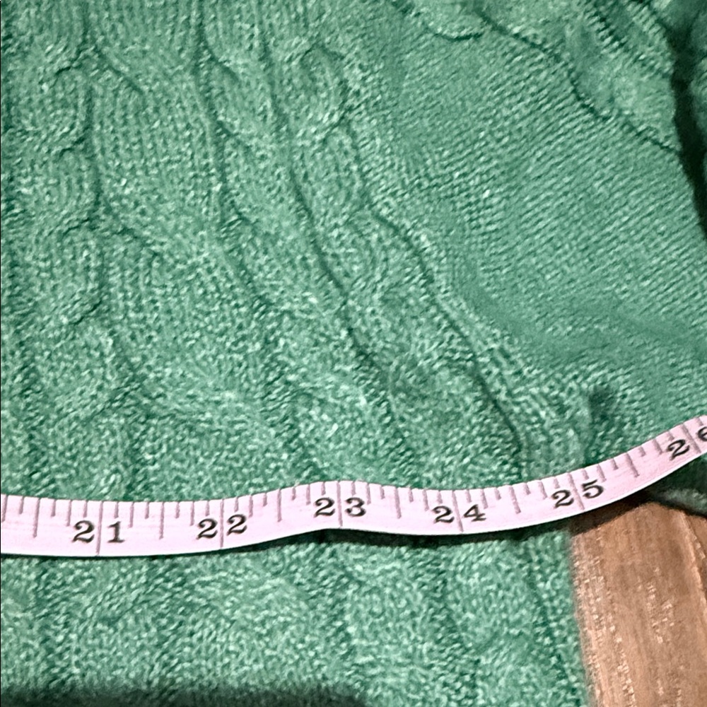 American Eagle Outfitters Teal Cable Knit Cardigan - Picture 4 of 5